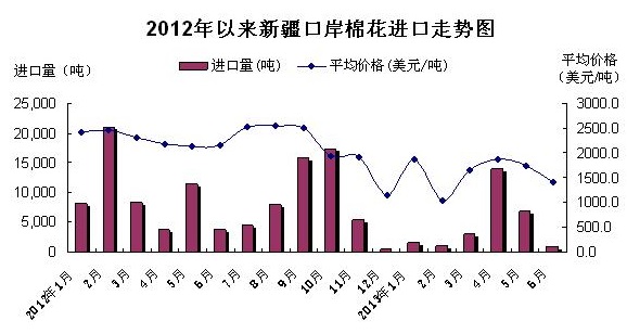 2013年上半年新疆棉花進口情況分析