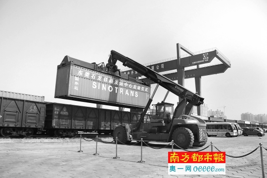石龍成廣東省內第三個能用鐵路將貨物運輸到國外的對外發運中心。